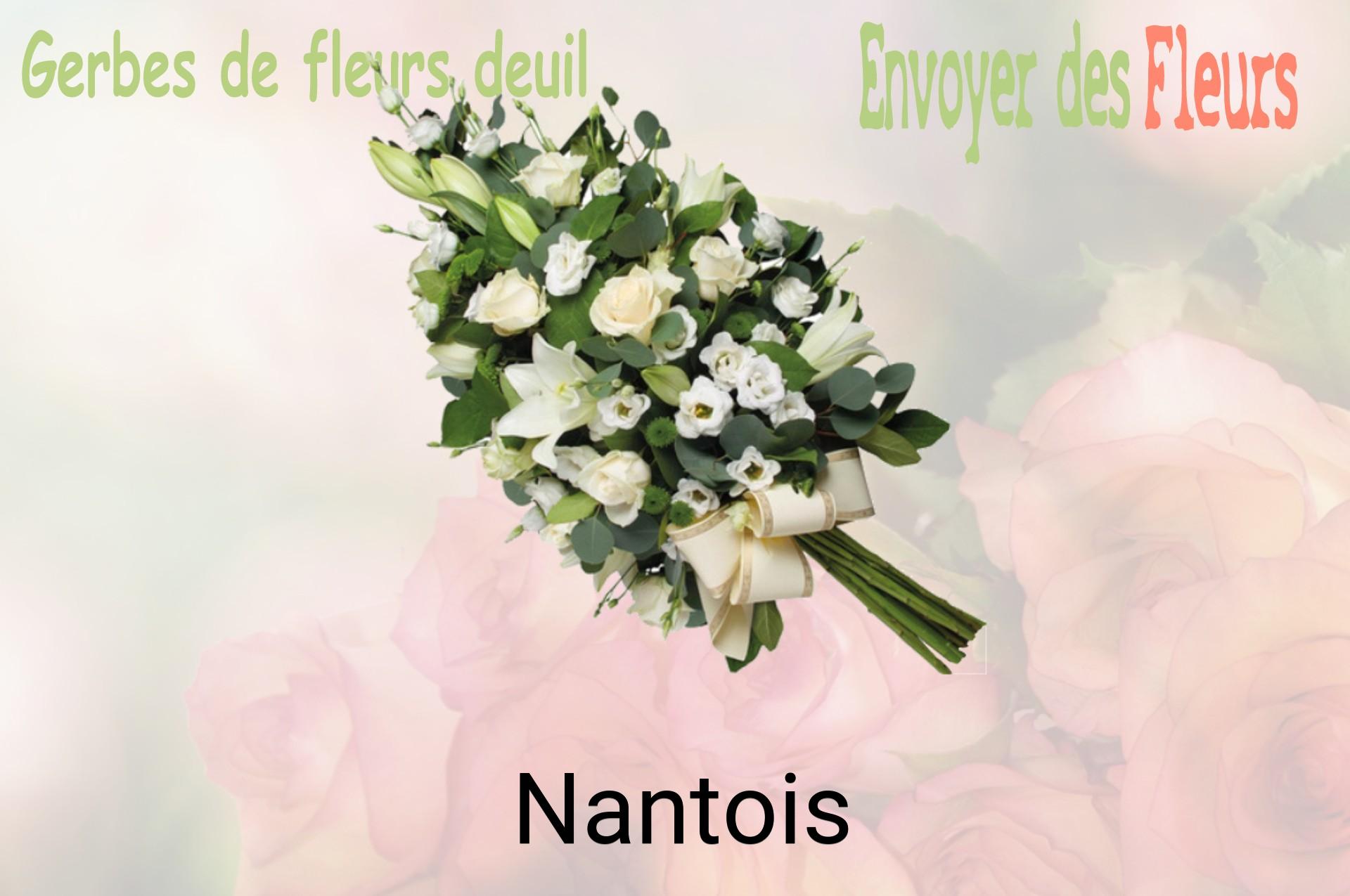 Gerbe de fleurs de deuil livrée à Nantois